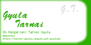 gyula tarnai business card